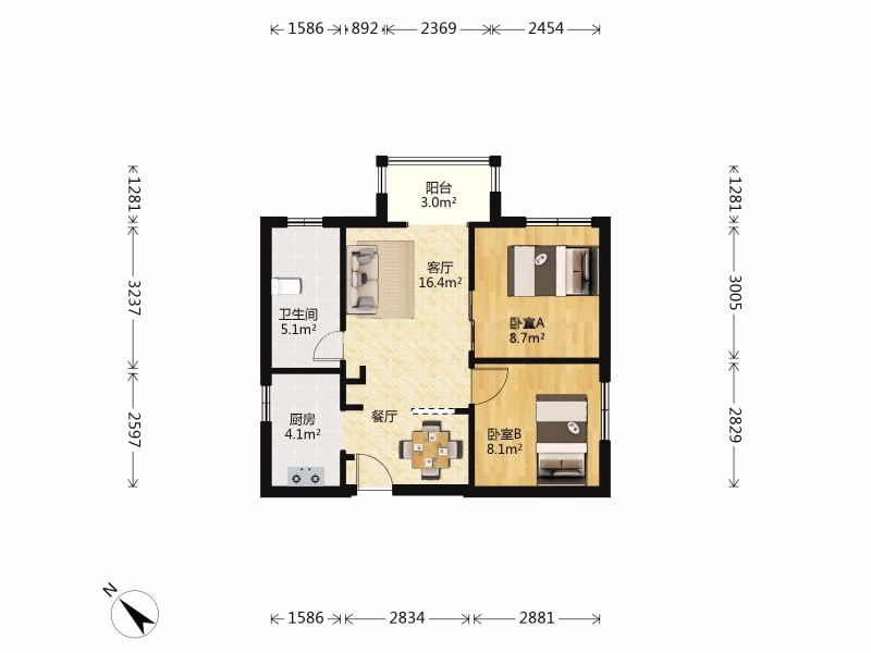 外滩棕榈泉房间